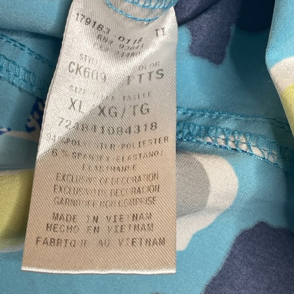 SCRUBS, Scrub top, Cherokee Infinity Stretch SZ Large, Blue Floral - Picture 8 of 16